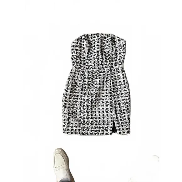 Amanda Uprichard | Dresses | Amanda Uprichard Strapless Tweed Mini Dress Xs  | Poshmark